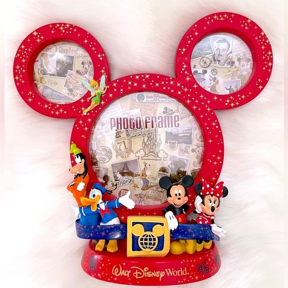 Disney Other - Walt Disney World Photo Mickey Mouse Friends Tinker Bell Collage Frame - NWOT
